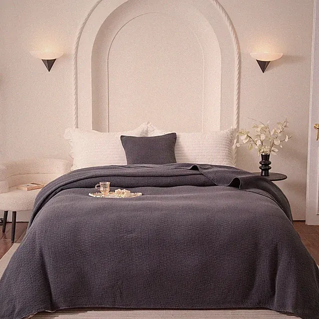 100% Cotton Blanket Large Muslin Blankets Cooling and Soft Throw Blanket for Bed