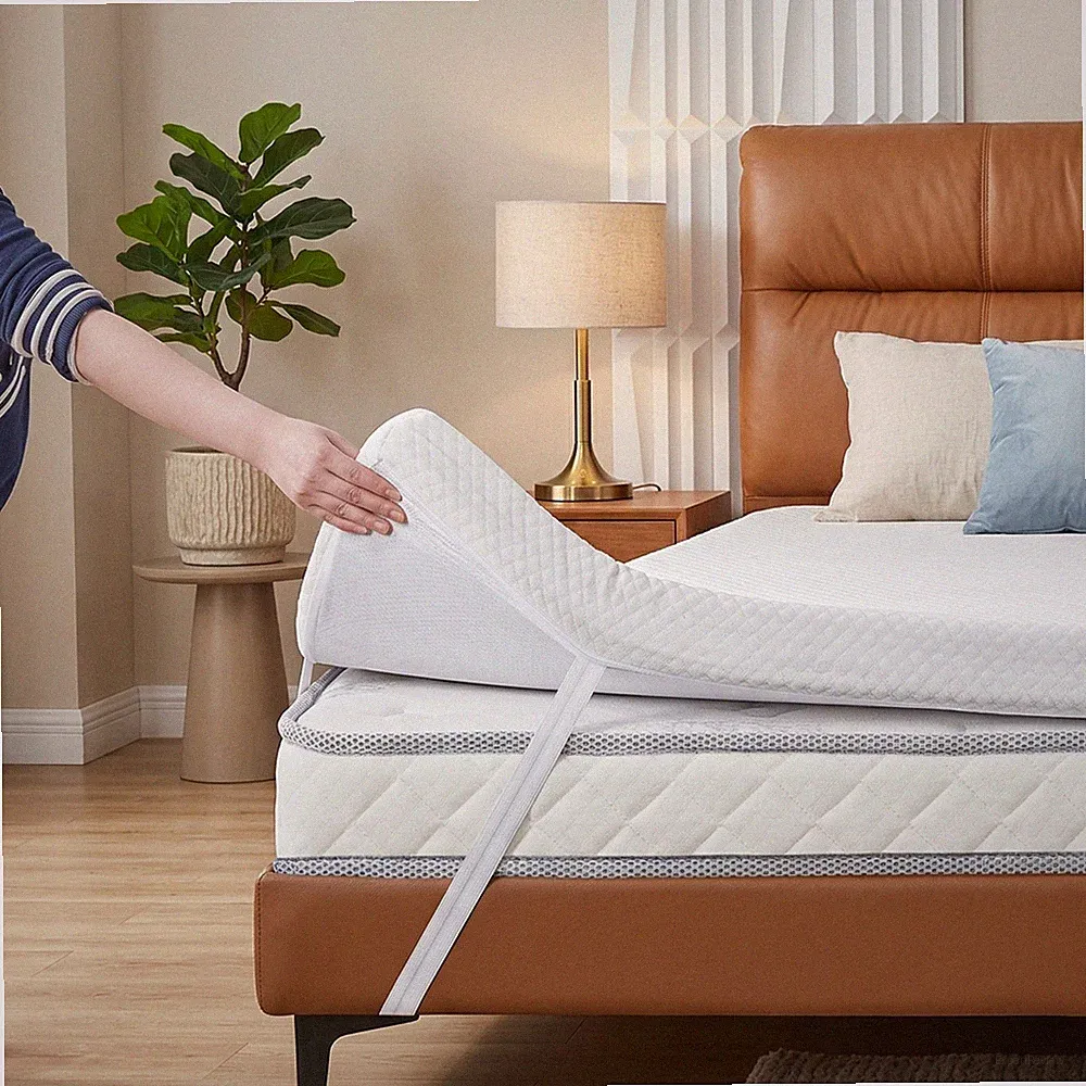 3" Gel Memory Foam Cooling Mattress Topper with Soft Breathable Removable Cover