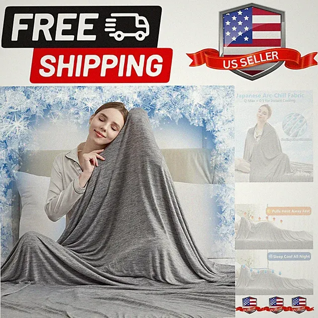 Cooling Blanket for Hot Sleepers - Summer Blanket Thin Soft Lightweight Breat...