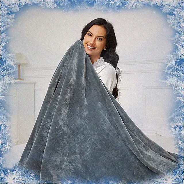 Cooling Throw Blanket Double-Sided Soft Bed Blanket for Hot Sleepers 59x79" Gray