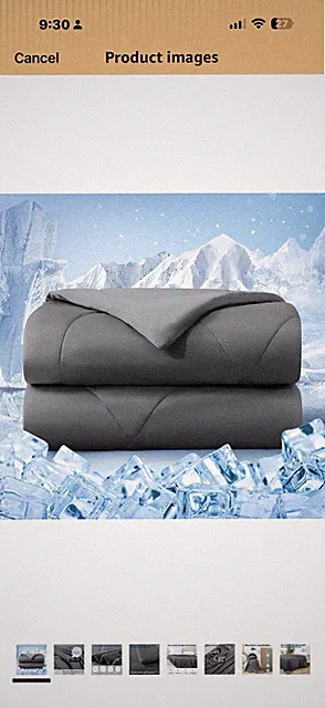 King Size Cooling Blanket for Night Sweats - Ultra-Cool & Lightweight