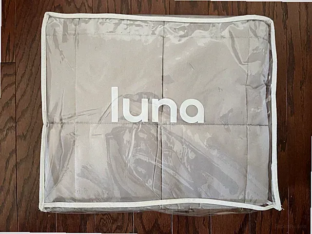 Luna Full Size Weighted Blanket - 12.8 lbs - Cooling Cotton with Glass Beads
