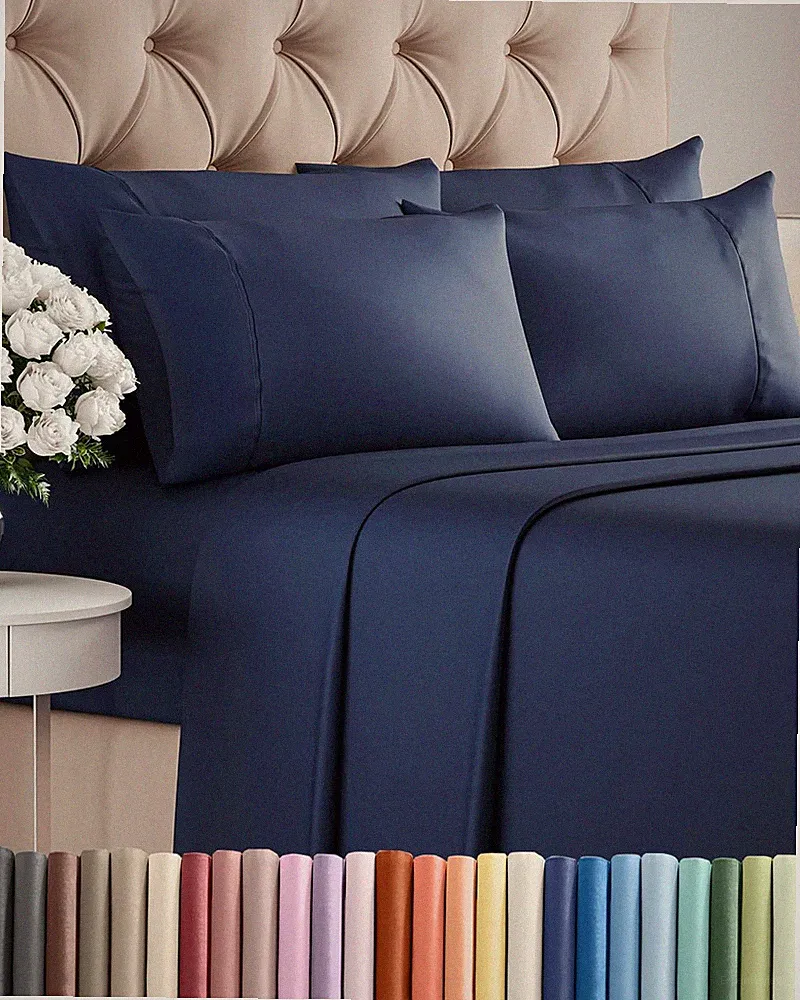 Queen 6 Piece Sheet Set - Comfy, Breathable & Cooling - Hotel Luxury Bedding...