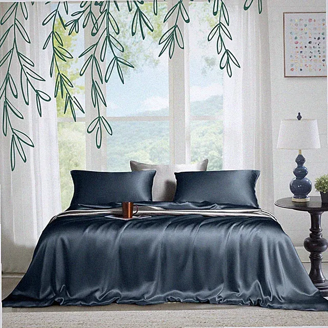 Queen Size 4 Piece Sheet Set - Breathable & Cooling Sheets - Hotel Luxury Bed...