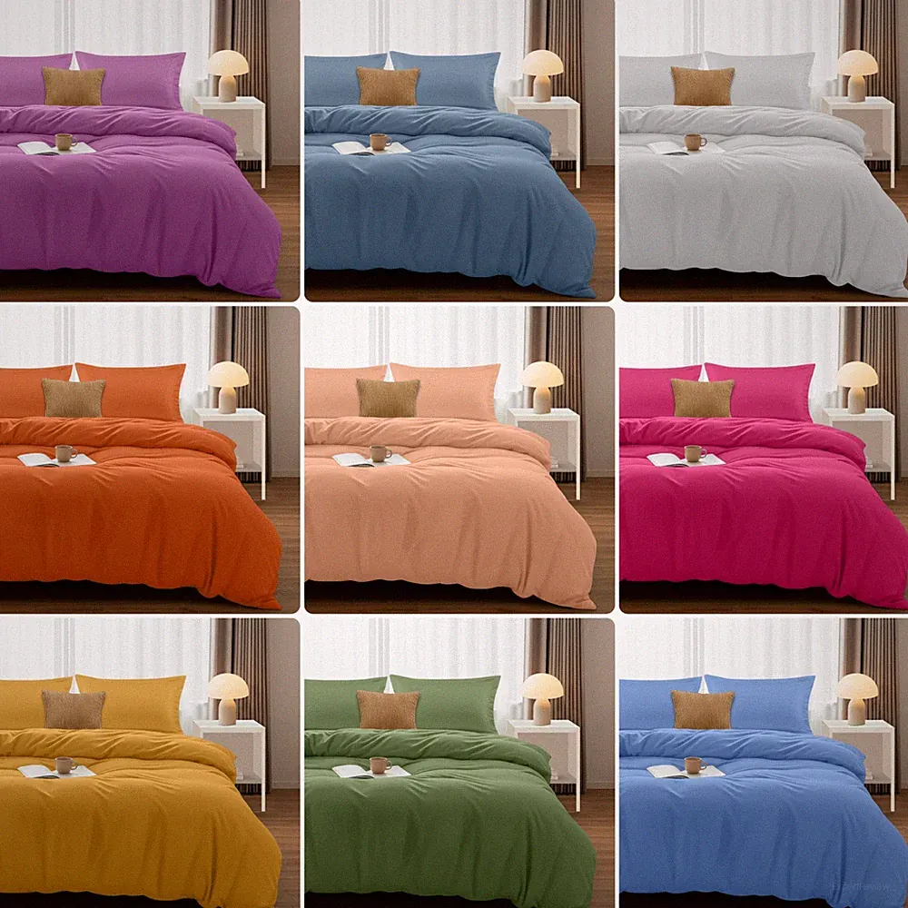Quilt Duvet Cover Luxury 3Piece Bedding Set with Pillow Shams Twin Queen King US